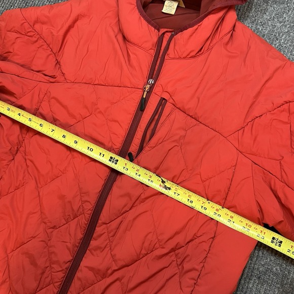 Duluth Trading Jacket Mens Large Tall LT Red Quilted Agiloft Insulated Hooded - Picture 6 of 16
